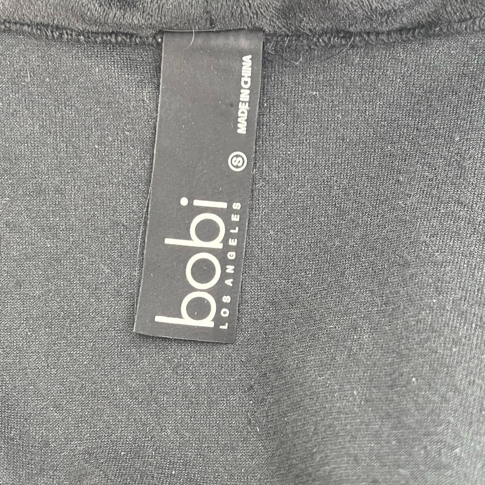 Bobi Revolve Soft Black Velour Velvet Long Duster Robe Cardigan Pockets S Small - Picture 7 of 8